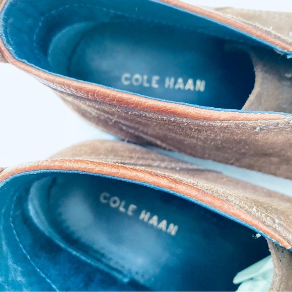 COLE HAAN Men\'s Ogden Stitch Chukka Boots Brown Suede Leather Laces Oxfords main image 7